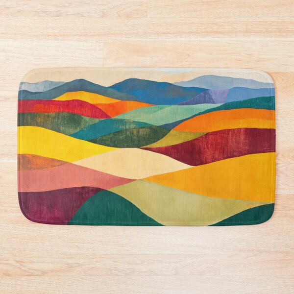 Item preview, Original Paintings by Etel Adnan, Etel Adnan Color Landscape Art designed and sold by OilArtLittle.