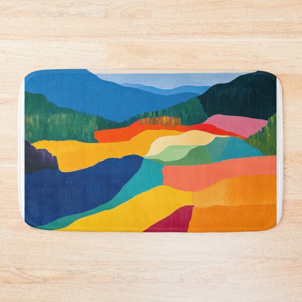 Item preview, Original Paintings by Etel Adnan, Etel Adnan Color Landscape Art designed and sold by OilArtLittle.