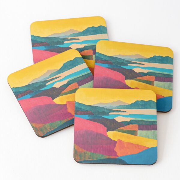 Item preview, Original Paintings by Etel Adnan, Etel Adnan Color Landscape Art designed and sold by OilArtLittle.