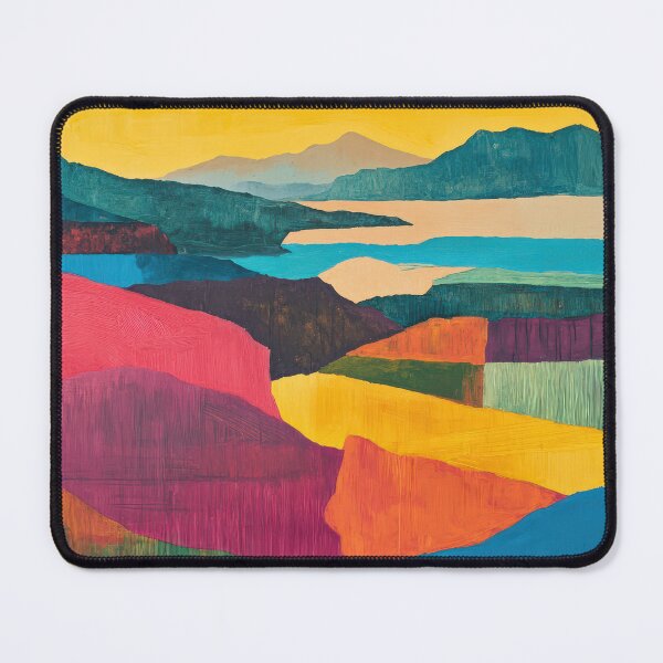 Item preview, Original Paintings by Etel Adnan, Etel Adnan Color Landscape Art designed and sold by OilArtLittle.