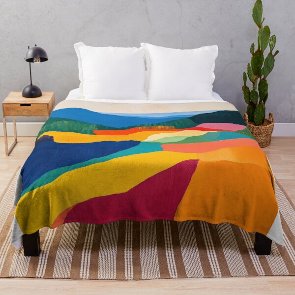 Item preview, Original Paintings by Etel Adnan, Etel Adnan Color Landscape Art designed and sold by OilArtLittle.