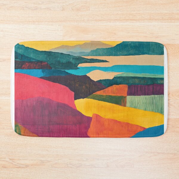 Item preview, Original Paintings by Etel Adnan, Etel Adnan Color Landscape Art designed and sold by OilArtLittle.