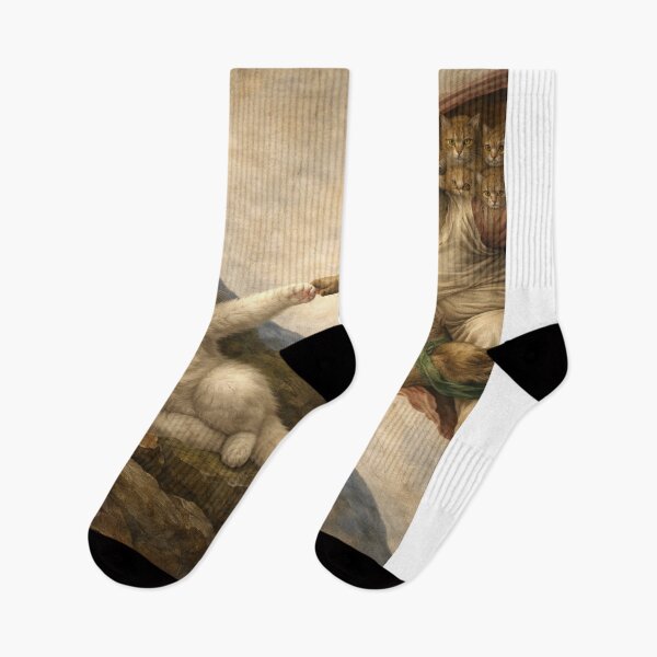 Item preview, The Creation of Meowdam – Classical Cat Parody Art designed and sold by Ocelot-T.