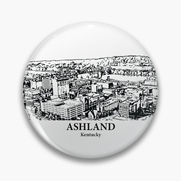 Item preview, Ashland KY - Ink Cityscape Illustration designed and sold by Lakeric Cityscapes.