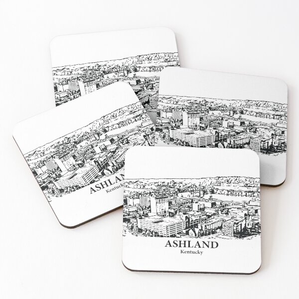 Item preview, Ashland KY - Ink Cityscape Illustration designed and sold by Lakeric Cityscapes.