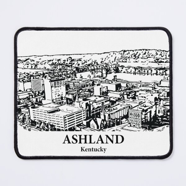 Item preview, Ashland KY - Ink Cityscape Illustration designed and sold by Lakeric Cityscapes.