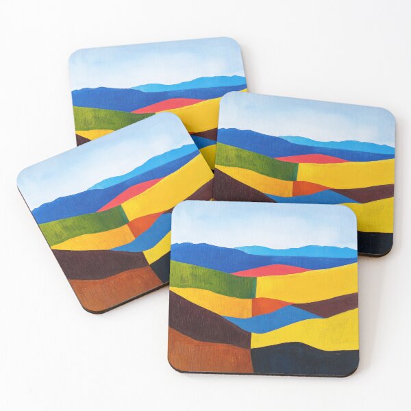 Item preview, Original Paintings by Etel Adnan, Etel Adnan Color Landscape Art designed and sold by OilArtLittle.