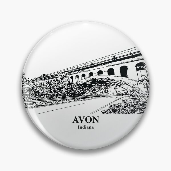 Item preview, Avon IN - Ink Cityscape Illustration designed and sold by Lakeric Cityscapes.