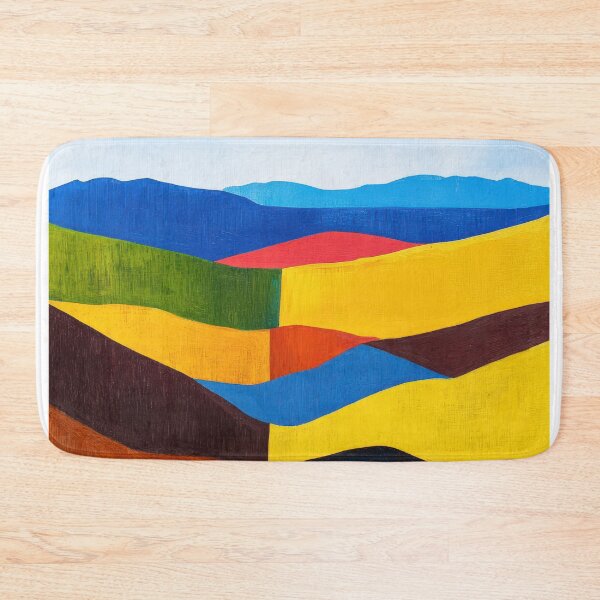 Item preview, Original Paintings by Etel Adnan, Etel Adnan Color Landscape Art designed and sold by OilArtLittle.