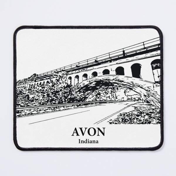 Item preview, Avon IN - Ink Cityscape Illustration designed and sold by Lakeric Cityscapes.