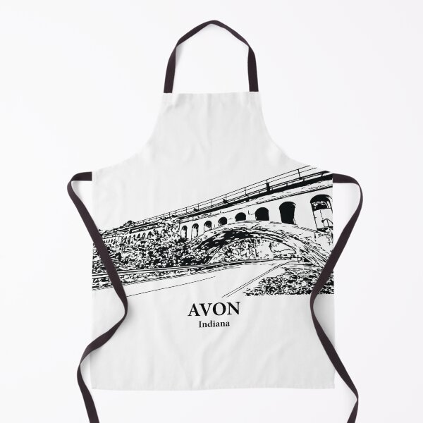 Item preview, Avon IN - Ink Cityscape Illustration designed and sold by Lakeric Cityscapes.