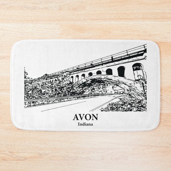Item preview, Avon IN - Ink Cityscape Illustration designed and sold by Lakeric Cityscapes.