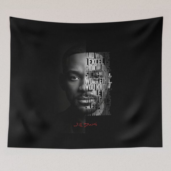 Item preview, Will Smith Split Face Poster designed and sold by Enea Kelo.