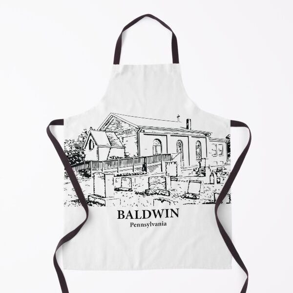 Item preview, Baldwin PA - Ink Cityscape Illustration designed and sold by Lakeric Cityscapes.