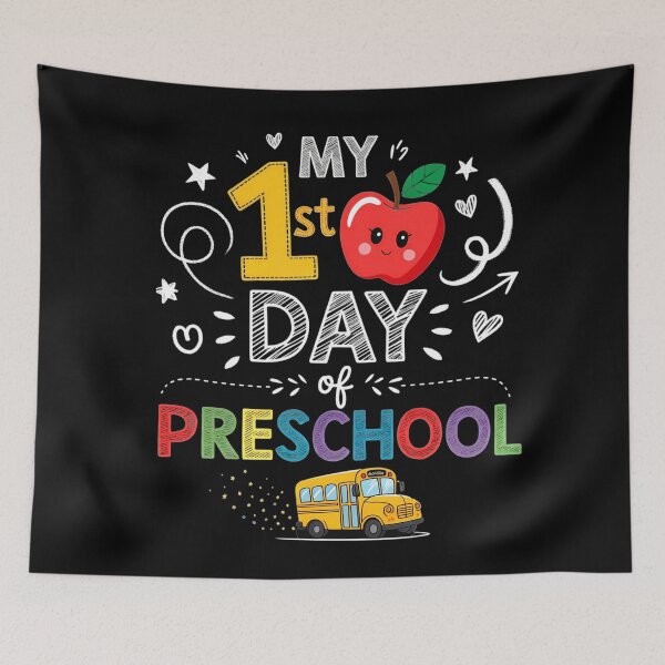 Item preview, My First Day of Preschool School Bus Apple Kids Girl Boy designed and sold by clothesy7.