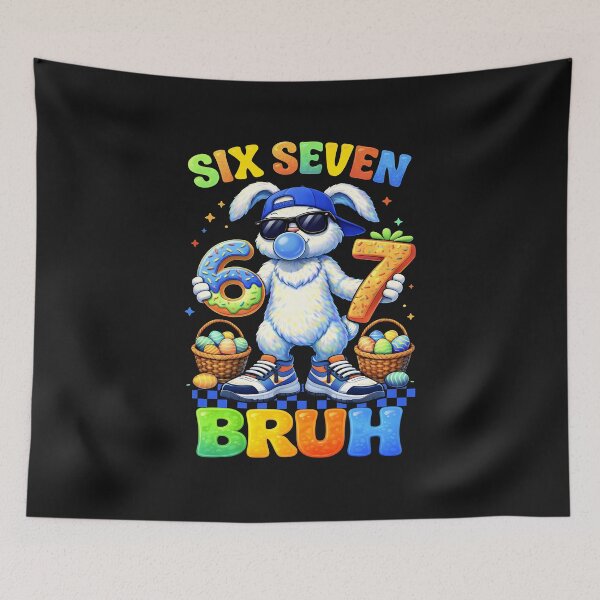 Item preview, Six Seven Bruh Cool Easter Bunny Italian Brainrot 67 Boys Kids Shirt designed and sold by ArmyAbodo.