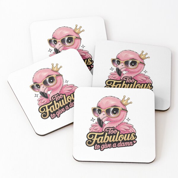 Item preview, Too Fabulous to Care ? – Sassy Flamingo Kawaii T-Shirt & Sticker designed and sold by Ashley critters.