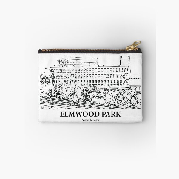 Item preview, Elmwood Park NJ - Ink Cityscape Illustration designed and sold by Lakeric Cityscapes.