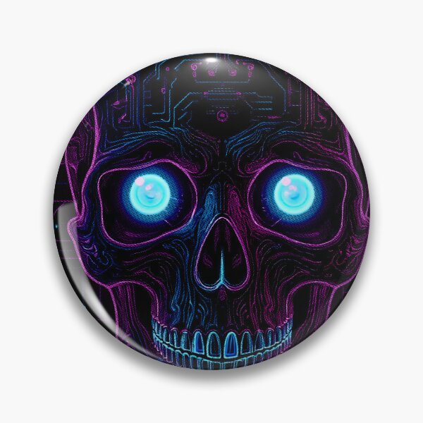 Item preview, Neon Circuit Skull designed and sold by KUWI-Creative.