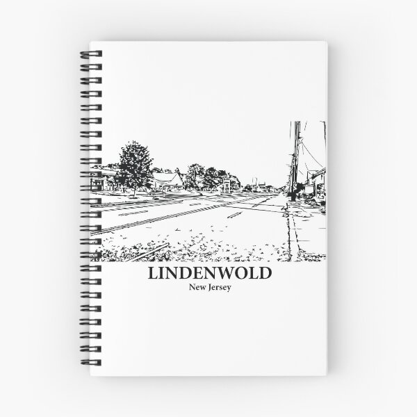 Item preview, Lindenwold NJ - Ink Cityscape Illustration designed and sold by Lakeric.