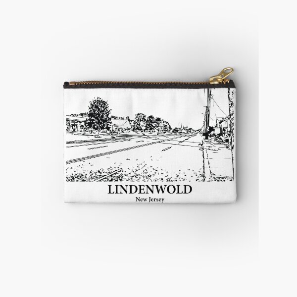 Item preview, Lindenwold NJ - Ink Cityscape Illustration designed and sold by Lakeric Cityscapes.