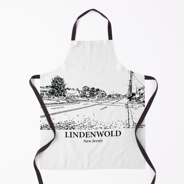 Item preview, Lindenwold NJ - Ink Cityscape Illustration designed and sold by Lakeric Cityscapes.