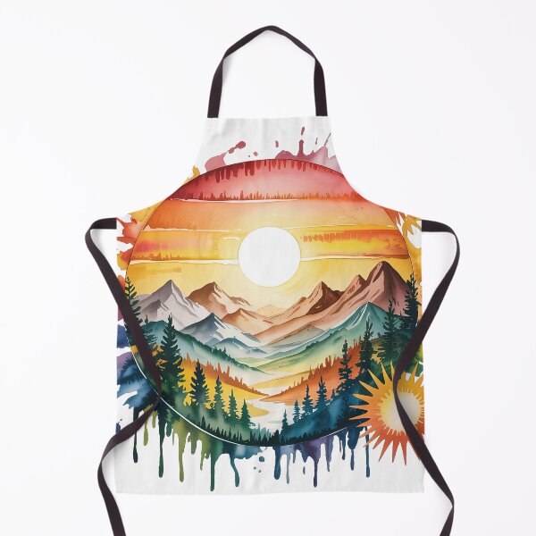 Item preview, Colorful Mountain Sunset Landscape – Vibrant Nature Art Design designed and sold by ArcticFoxStudio.