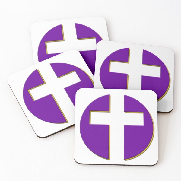 Item preview, Minimalist Purple and Gold Cross Circle - Modern Christian Symbol Design designed and sold by Pastor Reeves Studio.