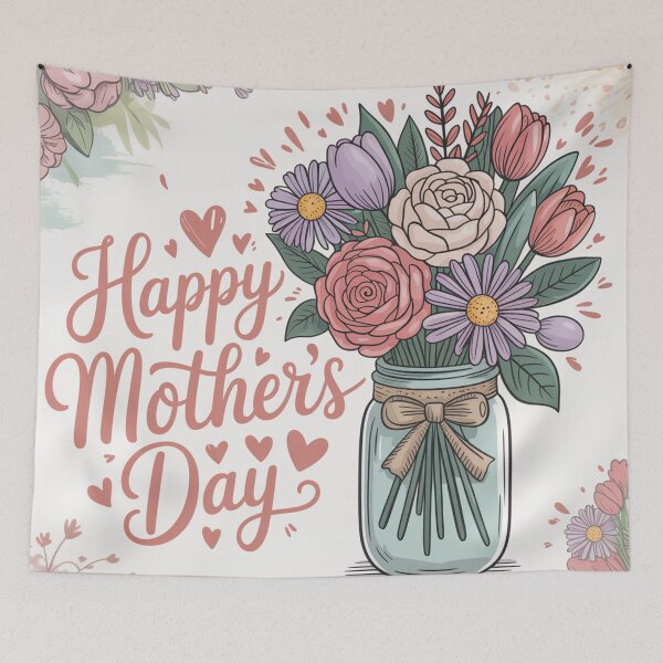Item preview, Happy Mother's Day Mason Jar Flower Bouquet designed and sold by Midnight Veil Designs.