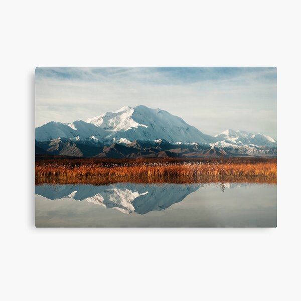 Mount Denali, Denali National Park, Alaska, Fall Metal Print
