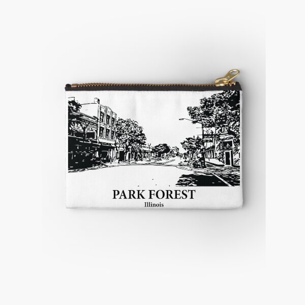 Item preview, Park Forest IL - Ink Cityscape Illustration designed and sold by Lakeric Cityscapes.
