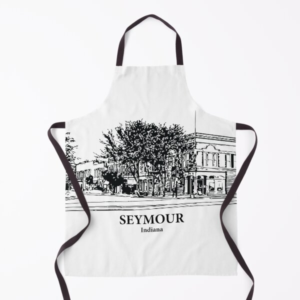 Item preview, Seymour IN - Ink Cityscape Illustration designed and sold by Lakeric Cityscapes.