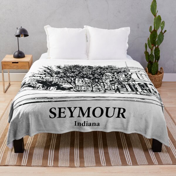 Item preview, Seymour IN - Ink Cityscape Illustration designed and sold by Lakeric Cityscapes.