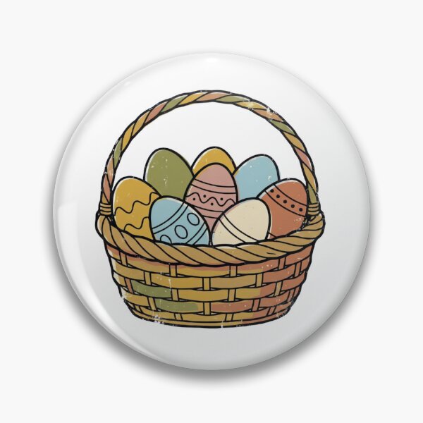 Item preview, Easter Basket with Patterned Eggs designed and sold by urbinet.