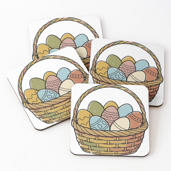 Item preview, Easter Basket with Patterned Eggs designed and sold by urbinet.