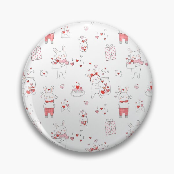 Item preview, Happy Valentine's Day-cute rabbits and hearts,xoxo,pattern image designed and sold by NoManDesign.