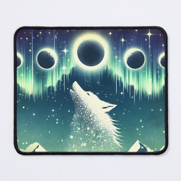 Item preview, Northern Lights Wolf, Ai Generated Art designed and sold by ACC .