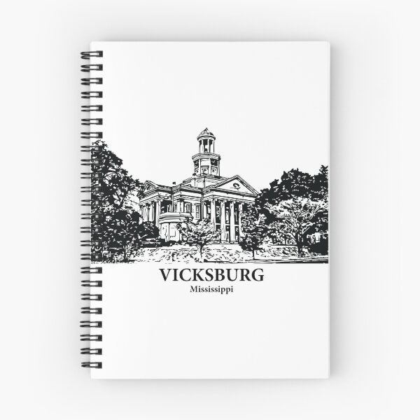 Item preview, Vicksburg MS - Ink Cityscape Illustration designed and sold by Lakeric Cityscapes.