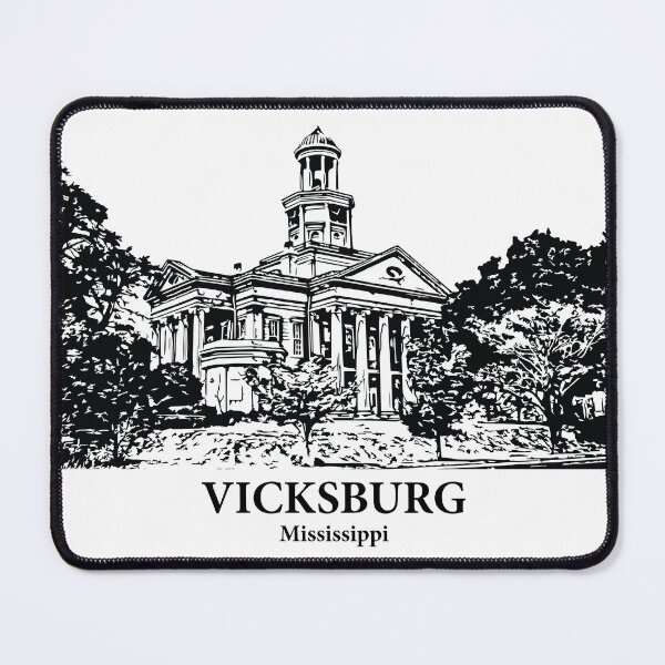 Item preview, Vicksburg MS - Ink Cityscape Illustration designed and sold by Lakeric Cityscapes.