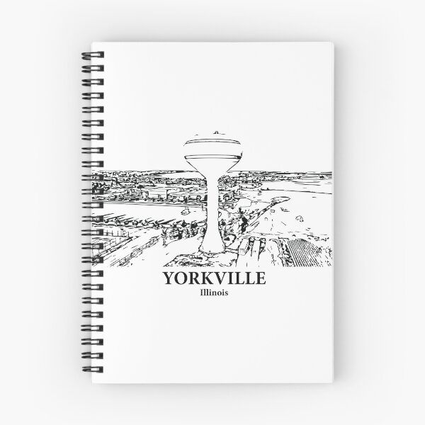 Item preview, Yorkville IL - Ink Cityscape Illustration designed and sold by Lakeric.