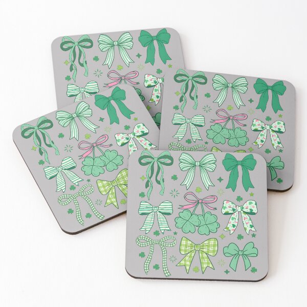 Item preview, Cute Green Shamrock Bow Coquette St Patricks Day designed and sold by GreggRoss.