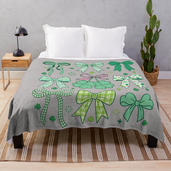 Item preview, Cute Green Shamrock Bow Coquette St Patricks Day designed and sold by GreggRoss.