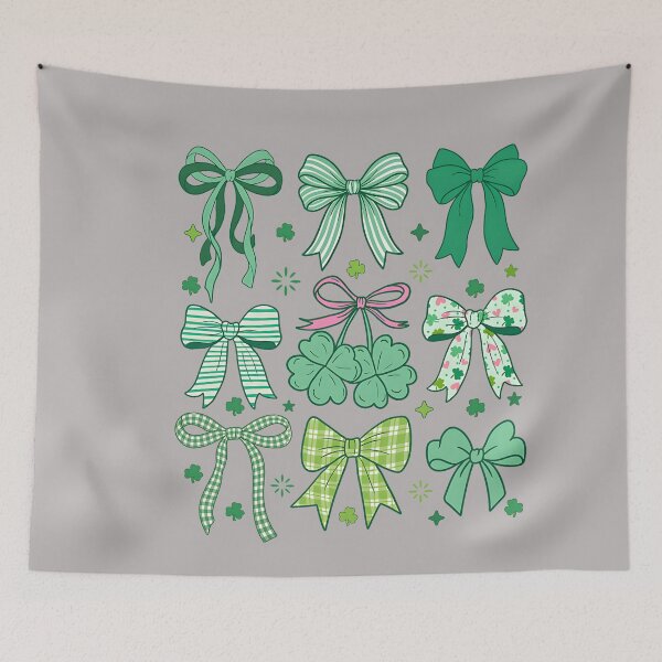 Item preview, Cute Green Shamrock Bow Coquette St Patricks Day designed and sold by GreggRoss.