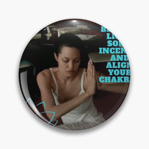 Item preview, Meditation Yoga Angelina Jolie Aesthetic sticker  designed and sold by Lilly’s Designs .