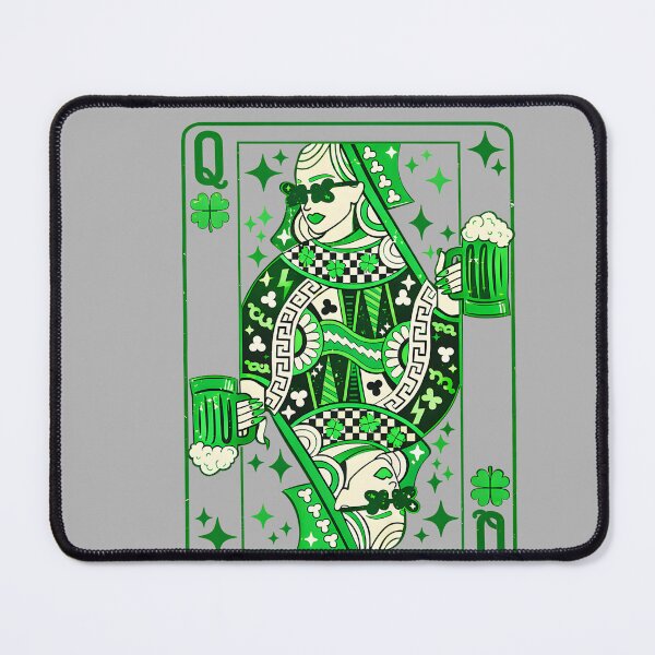 Item preview, Shamrock Queen Playing Card Saint Patricks Day designed and sold by GreggRoss.