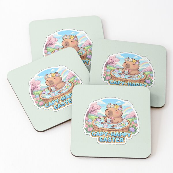 Item preview, Easter Capybara Sticker – Capy-Happy Easter Cute Pastel Animal Gift designed and sold by Nuist25.
