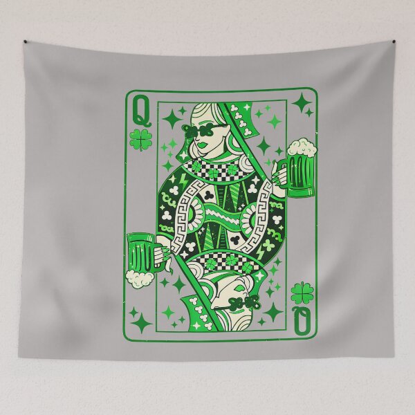 Item preview, Shamrock Queen Playing Card Saint Patricks Day designed and sold by GreggRoss.