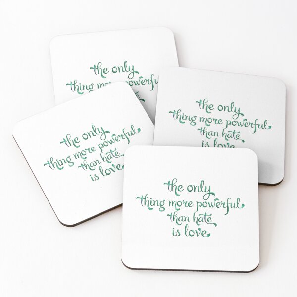 Item preview, Teal Emerald Love Over Hate Script designed and sold by zzz888.