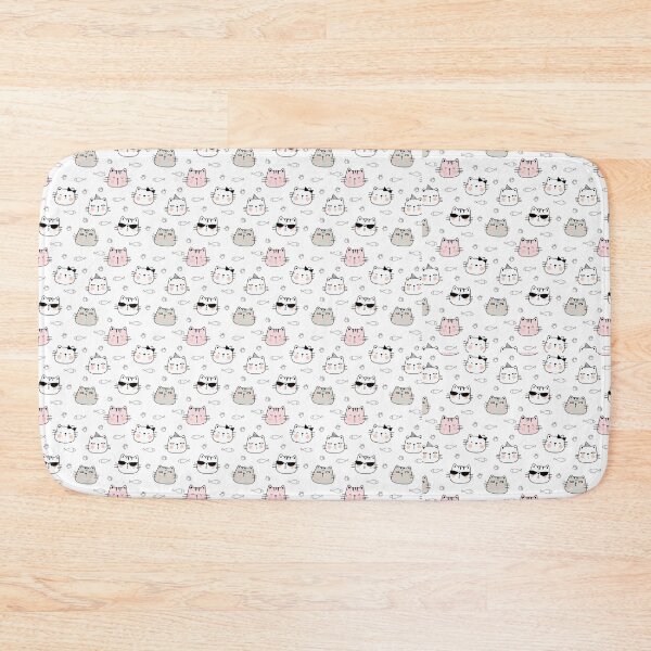 Item preview, cool funny cat faces seamless pattern image designed and sold by NoManDesign.