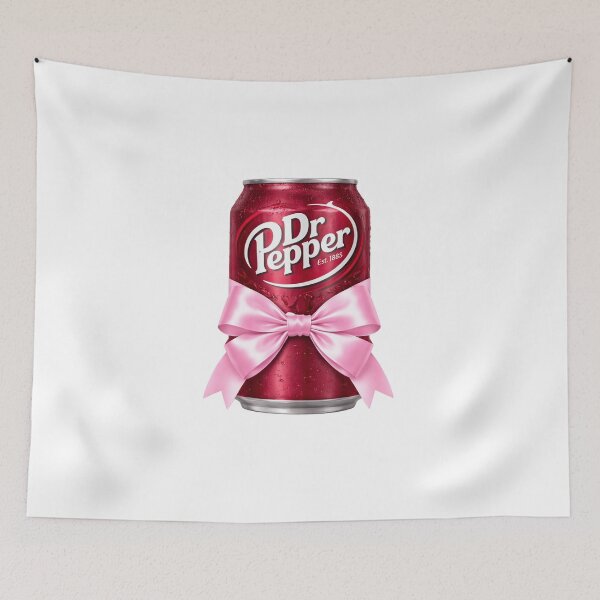 Item preview, Dr Pepper Coquette Bow Can – Cute Pink Ribbon Soda Aesthetic designed and sold by Exhibit-D.